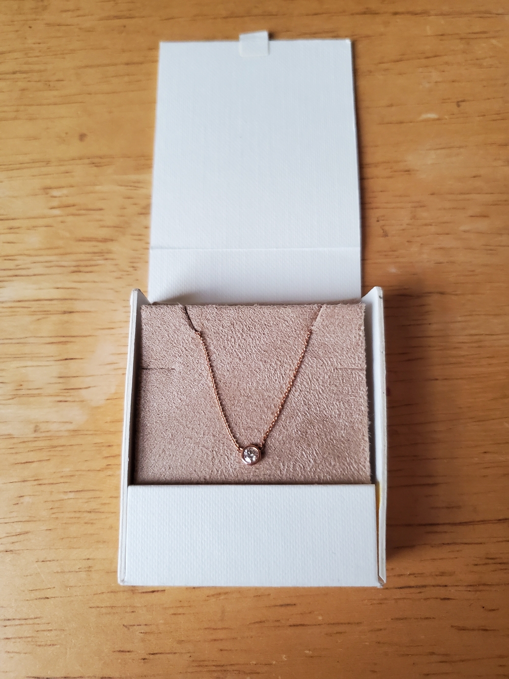 VRAI 14k Rose Gold Diamond Necklace